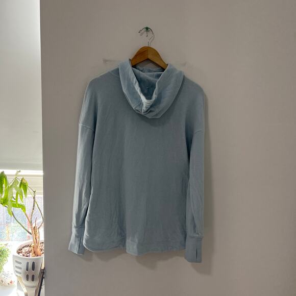 Sweaty Betty Light Blue Funnel Neck Hoodie Sweatshirt Size Small - Picture 4 of 7